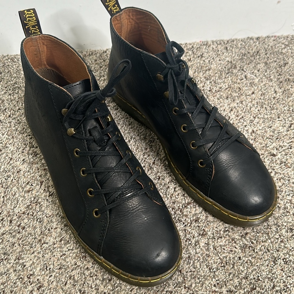 De Marten black lace up boots size 12